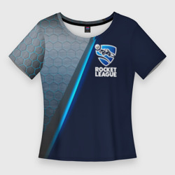 Женская футболка 3D Slim Rocket league logo