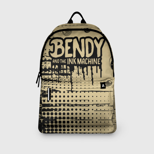 Рюкзак 3D с принтом BENDY AND THE INK MACHINE, вид сбоку #3