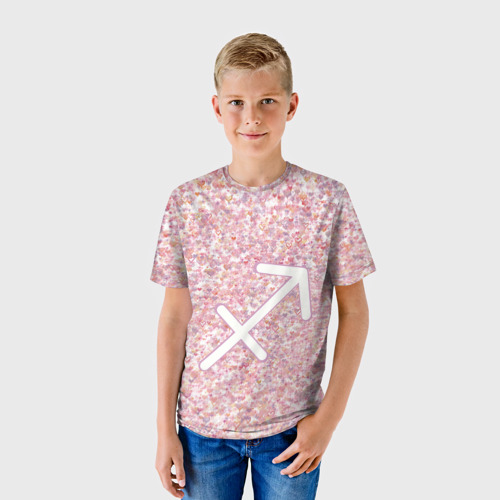 Детская футболка 3D с принтом Романтичный стрелец, фото на моделе #1