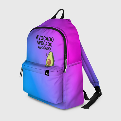 Рюкзак с принтом Авокадо, вид спереди №1