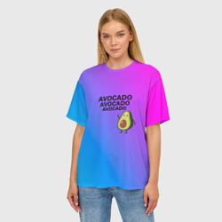 Женская футболка oversize 3D Авокадо - фото 2