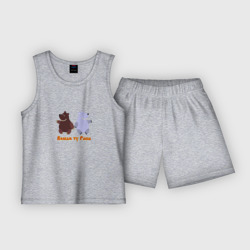 Детская пижама с шортами хлопок Русские медведи