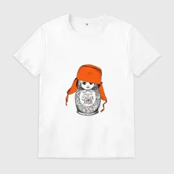 Мужская футболка хлопок Welcome to Russsia от матрёшки