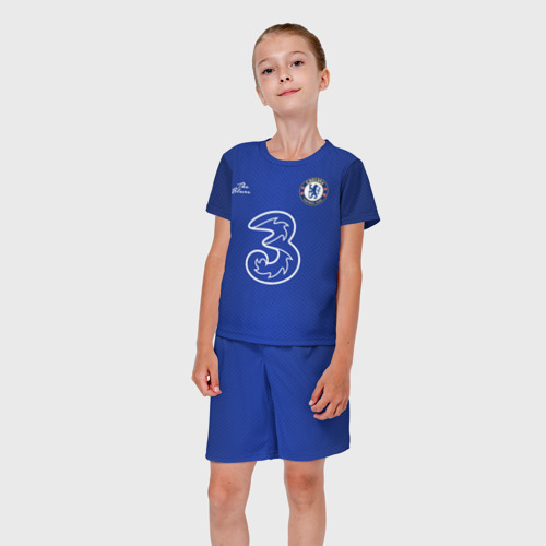 Детский костюм с шортами 3D Chelsea домашняя сезон 20-21, цвет 3D печать - фото 5