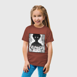 Детская футболка хлопок Mob Psycho 100 Z чернобелый огонь - фото 2