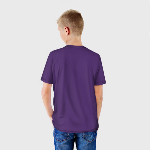 Детская футболка 3D с принтом Тираннозавр, вид сзади #2