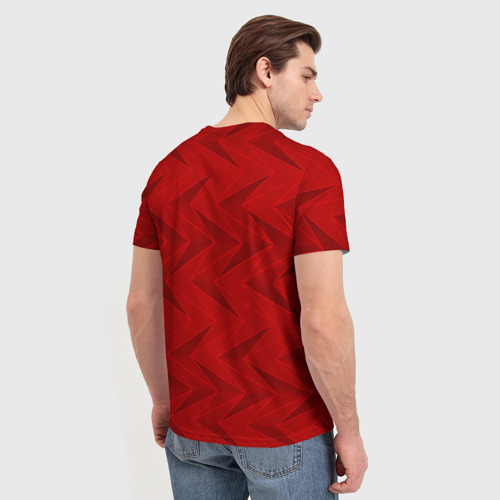 Мужская футболка 3D с принтом Arsenal 20-21 - домашняя, вид сзади #2