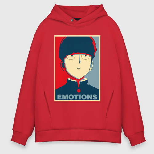 Мужское худи Oversize хлопок Mob Emotions, цвет красный