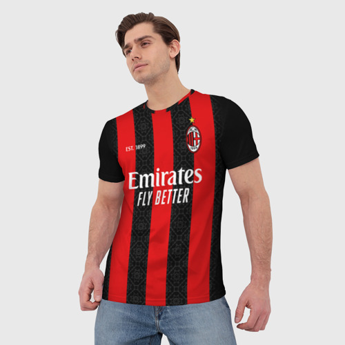 Мужская футболка 3D AC Milan 20-21 - домашняя - фото 3
