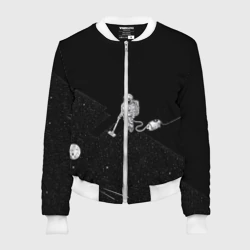 Женский бомбер 3D Космический клининг