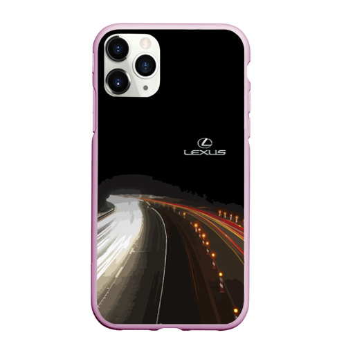 Чехол для iPhone 11 Pro Max матовый Night route, цвет розовый