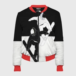 Женский бомбер 3D Сноубордисты