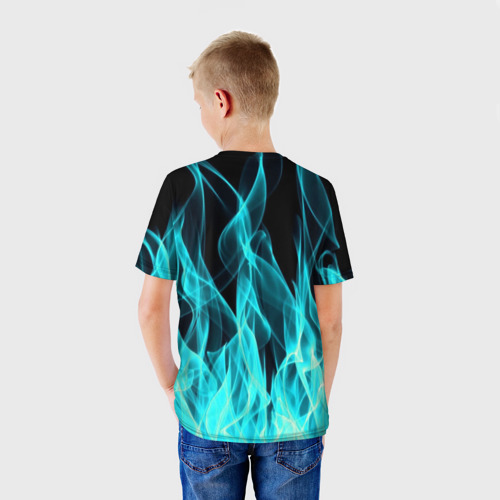 Детская футболка 3D с принтом ASSASSIN'S CREED VALHALLA, вид сзади #2