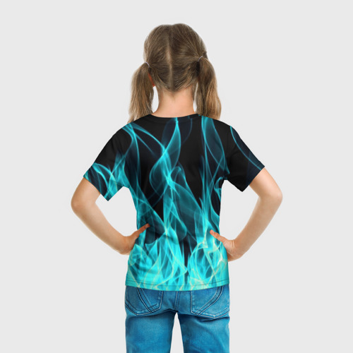 Детская футболка 3D с принтом ASSASSIN'S CREED VALHALLA, вид сзади #2