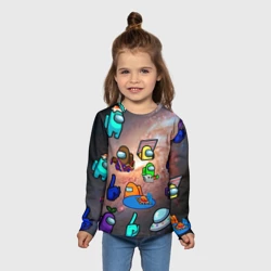 Детский лонгслив 3D Among Us Чёрная дыра - фото 2