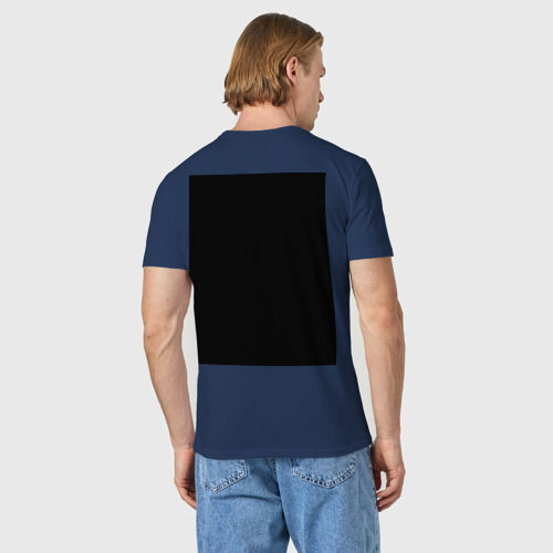 Мужская футболка хлопок Группа крови 2+, цвет темно-синий - фото 4