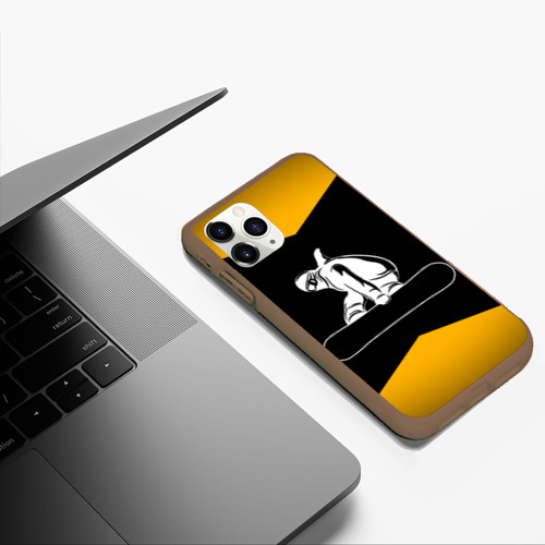 Чехол для iPhone 11 Pro Max матовый с принтом Сноубордист, фото #5