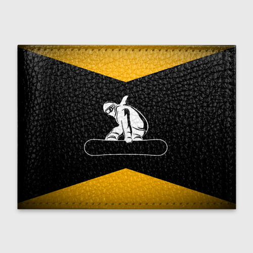 Обложка для студенческого билета Сноубордист, цвет черный