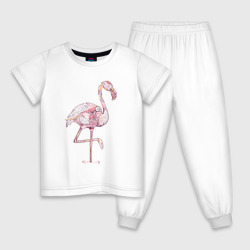 Детская пижама хлопок Узорчатый фламинго
