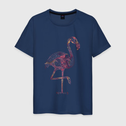 Мужская футболка хлопок Узорчатый фламинго
