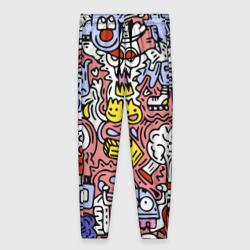 Женские брюки 3D Tosh / Цветной прикольный паттерн