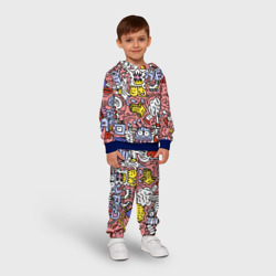 Детский костюм с толстовкой 3D Цветной прикольный паттерн - фото 2