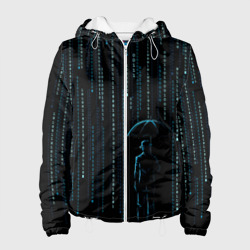 Женская куртка 3D Двоичный дождь, матрица