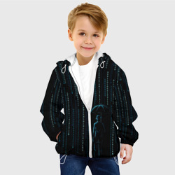 Детская куртка 3D Двоичный дождь, матрица - фото 2