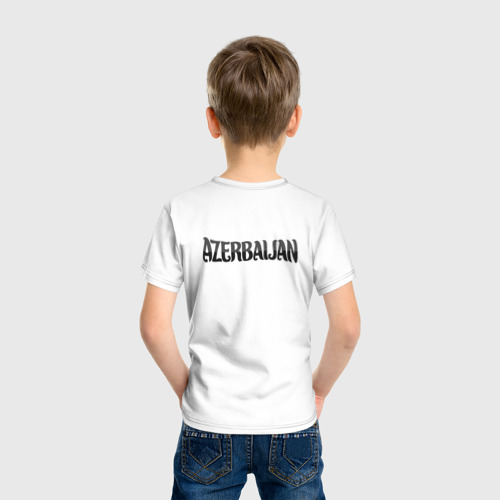 Детская футболка хлопок Азербайджан, цвет белый - фото 4