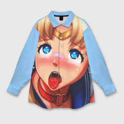 Женская рубашка oversize 3D Sailor moon ahegao