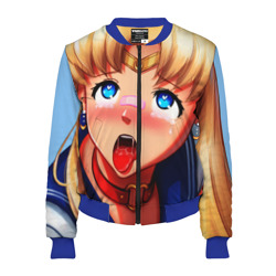 Женский бомбер 3D Sailor moon ahegao