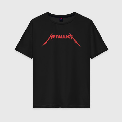 Женская футболка хлопок Oversize And Justice For All Metallica, цвет черный