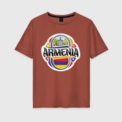 Армения – Женская футболка хлопок Oversize с принтом купить со скидкой в -16%