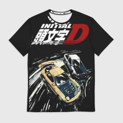 Мужская футболка 3D Initial D две машины