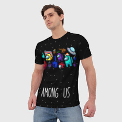 Мужская футболка 3D Among Us Звёзды - фото 2