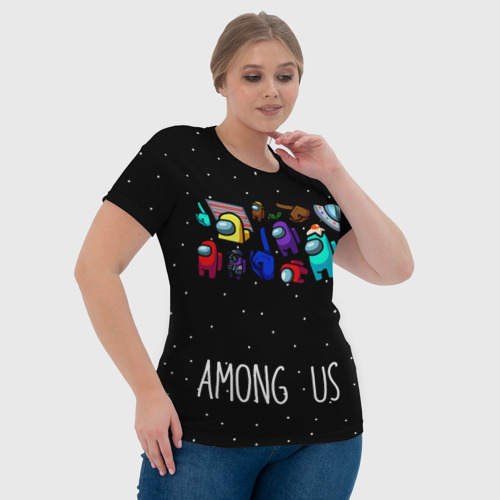 Женская футболка 3D Among Us Звёзды, цвет 3D печать - фото 6