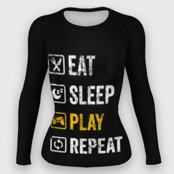 Женский рашгард 3D Eat. Sleep. Play. Repeat