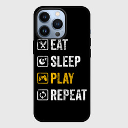 Чехол для iPhone 13 Pro Eat. Sleep. Play. Repeat
