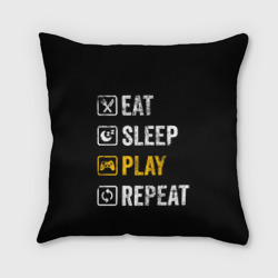 Подушка 3D Eat. Sleep. Play. Repeat