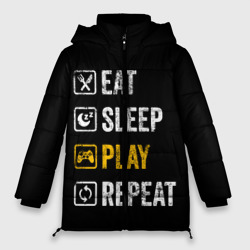 Женская зимняя куртка Oversize Eat. Sleep. Play. Repeat