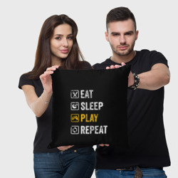 Подушка 3D Eat. Sleep. Play. Repeat - фото 2