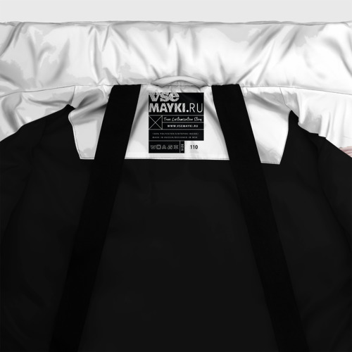 Зимняя куртка для девочек 3D Котенок в кармане, цвет черный - фото 7
