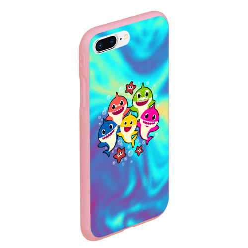 Чехол для iPhone 7Plus/8 Plus матовый Baby Shark, цвет баблгам - фото 3