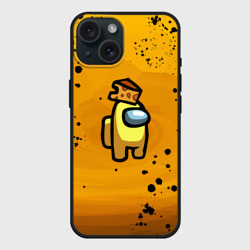 Чехол силиконовый для Apple iPhone 15 матовый Among Us Cheese
