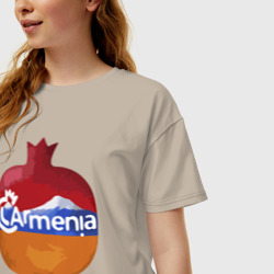 Женская футболка хлопок Oversize Армения - фото 2