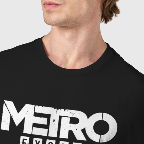 Мужская футболка хлопок Metro Exodus, цвет черный - фото 6