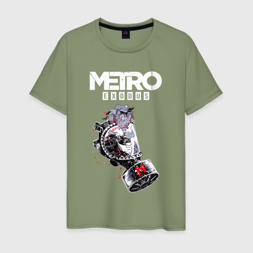 Мужская футболка хлопок Metro Exodus, цвет авокадо