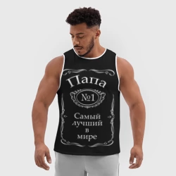 Мужская спортивная майка 3D Папа самый лучший - фото 2