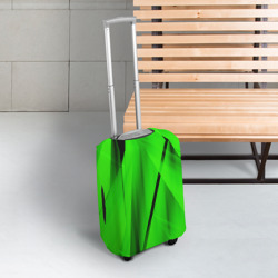 Чехол для чемодана 3D Зеленый неон - фото 2