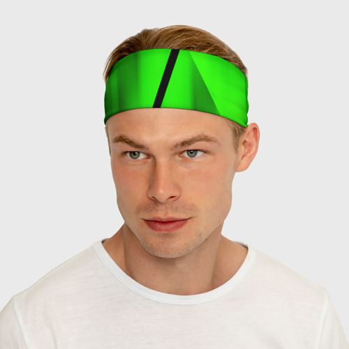 Повязка на голову 3D Зеленый неон - фото 5